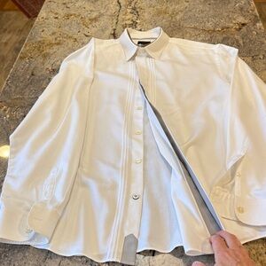 Banana Republic White Button-Up Shirt. Used as a tuxedo shirt. Hidden buttons.